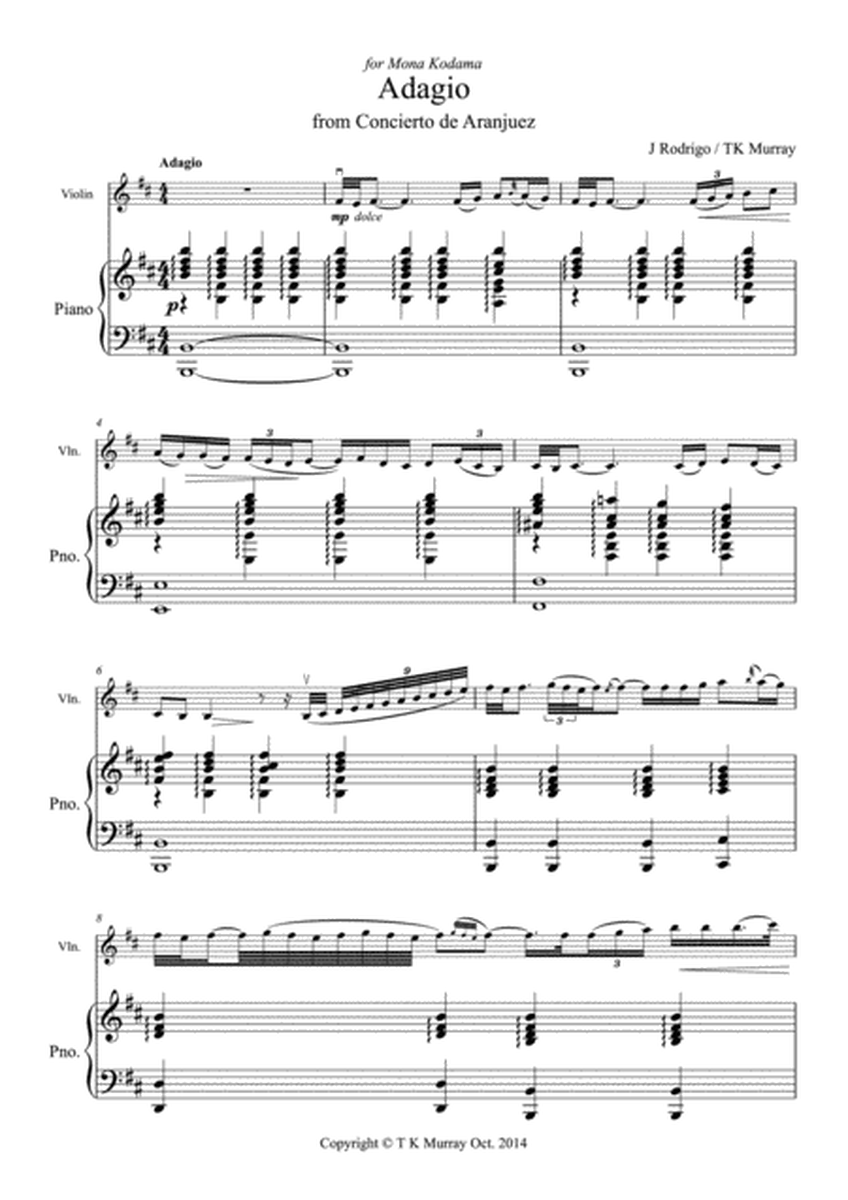Rodrigo - Adagio (Concerto de Aranjuez) - Violin & Piano