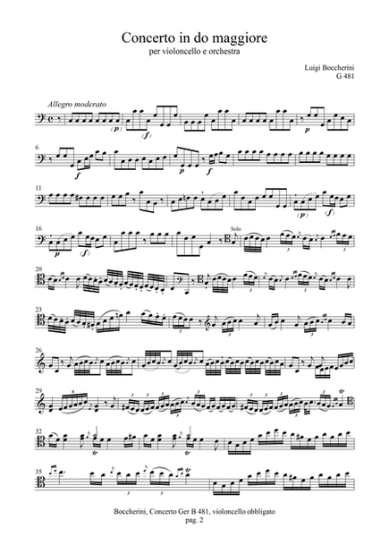 Concerto in do maggiore GerB 481