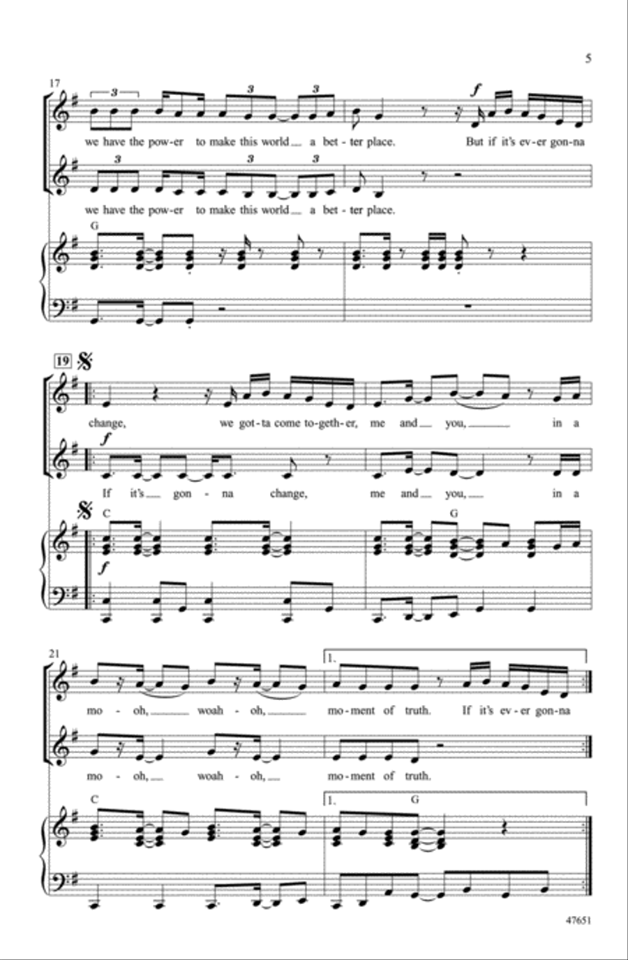 Moment of Truth Moment of Truth Choir scores gallery preview page 4