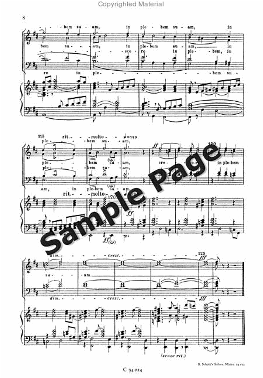 Ecce Sacerdos 4-Part scores gallery preview page 9