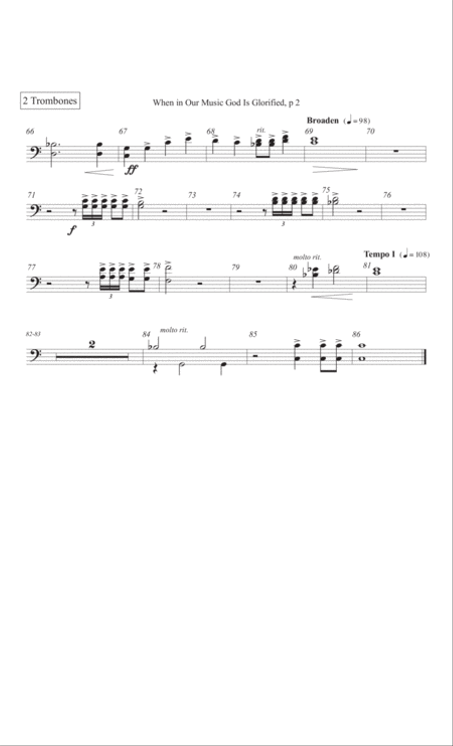 When in Our Music God Is Glorified 4-Part scores gallery preview page 37