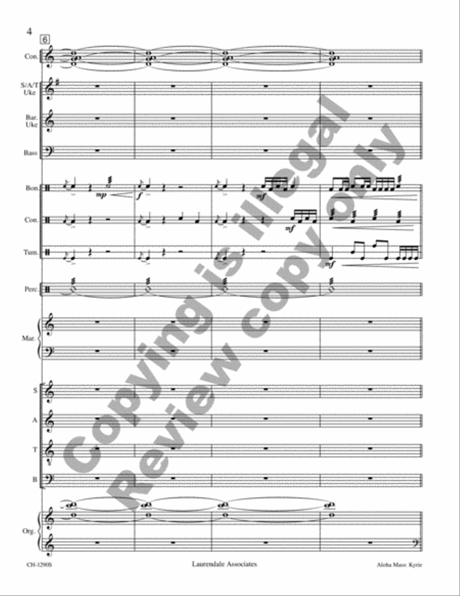 Aloha Mass (Full Score) Choir scores gallery preview page 4