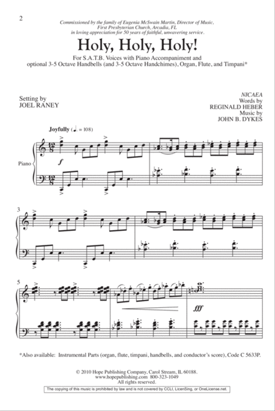 Holy, Holy, Holy 4-Part scores gallery preview page 2