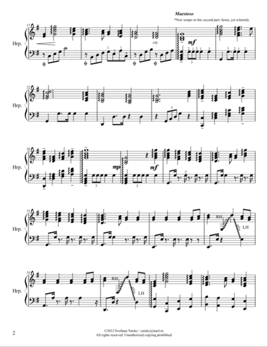 Joy to the World! Harp scores gallery preview page 2