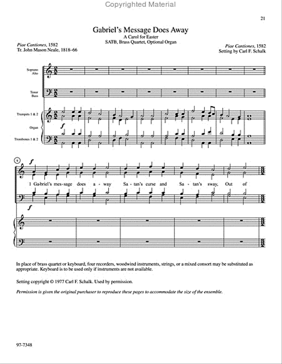 Alleluia to Jesus: The Choral Music of Carl F. Schalk 4-Part scores gallery preview page 5