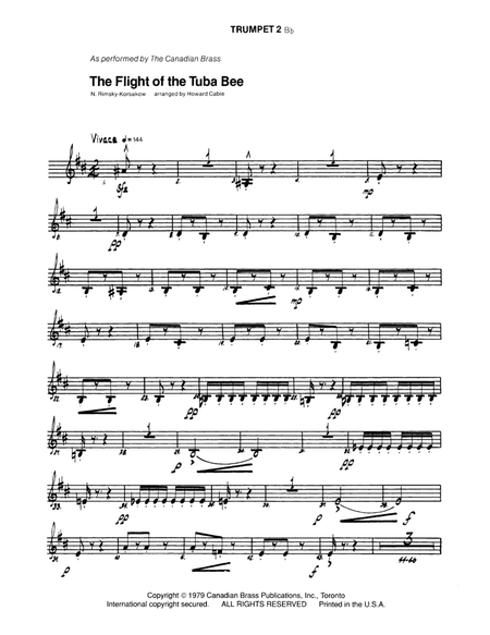 The Flight of the Tuba Bee - Bb Trumpet 2 (Brass Quintet)
