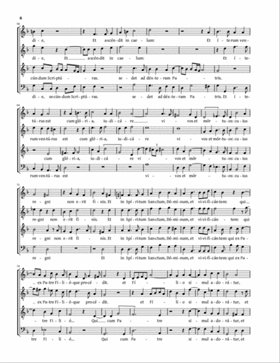 Missa brevis (Rota) 4-Part scores gallery preview page 6