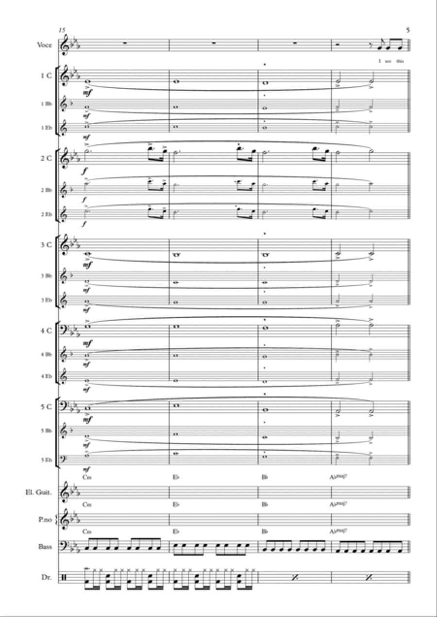 Counting Stars Concert Band scores gallery preview page 5