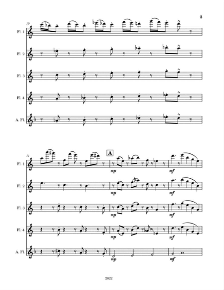 Flute Quintet No. 6302 Woodwind Quintet scores gallery preview page 3