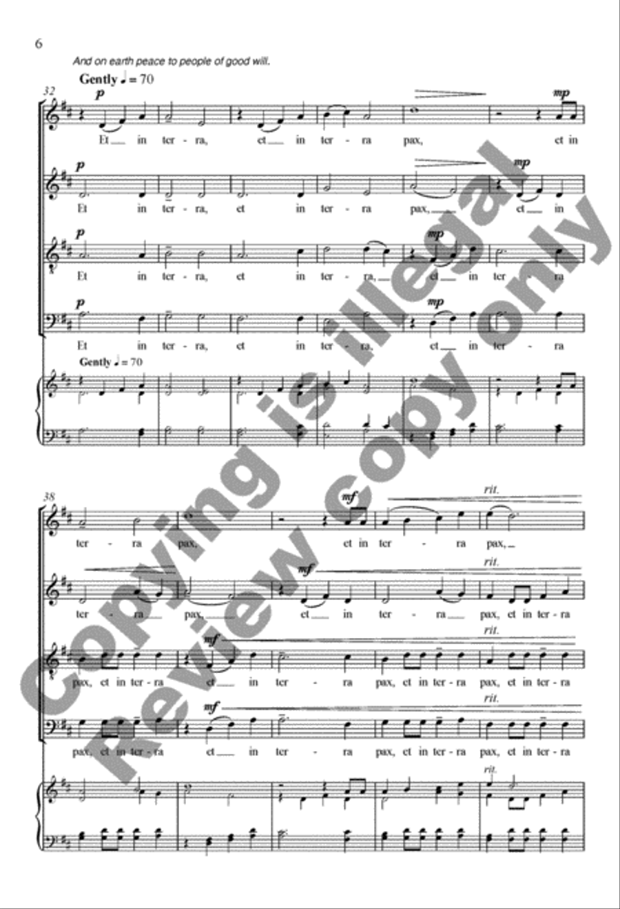 Et in terra pax 4-Part scores gallery preview page 6