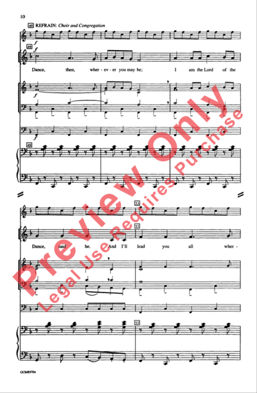 Concertato on Lord of the Dance 4-Part scores gallery preview page 10