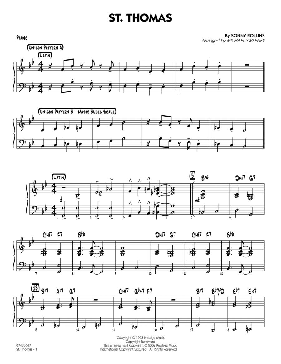 St. Thomas - Piano Easy Piano scores gallery preview page 1