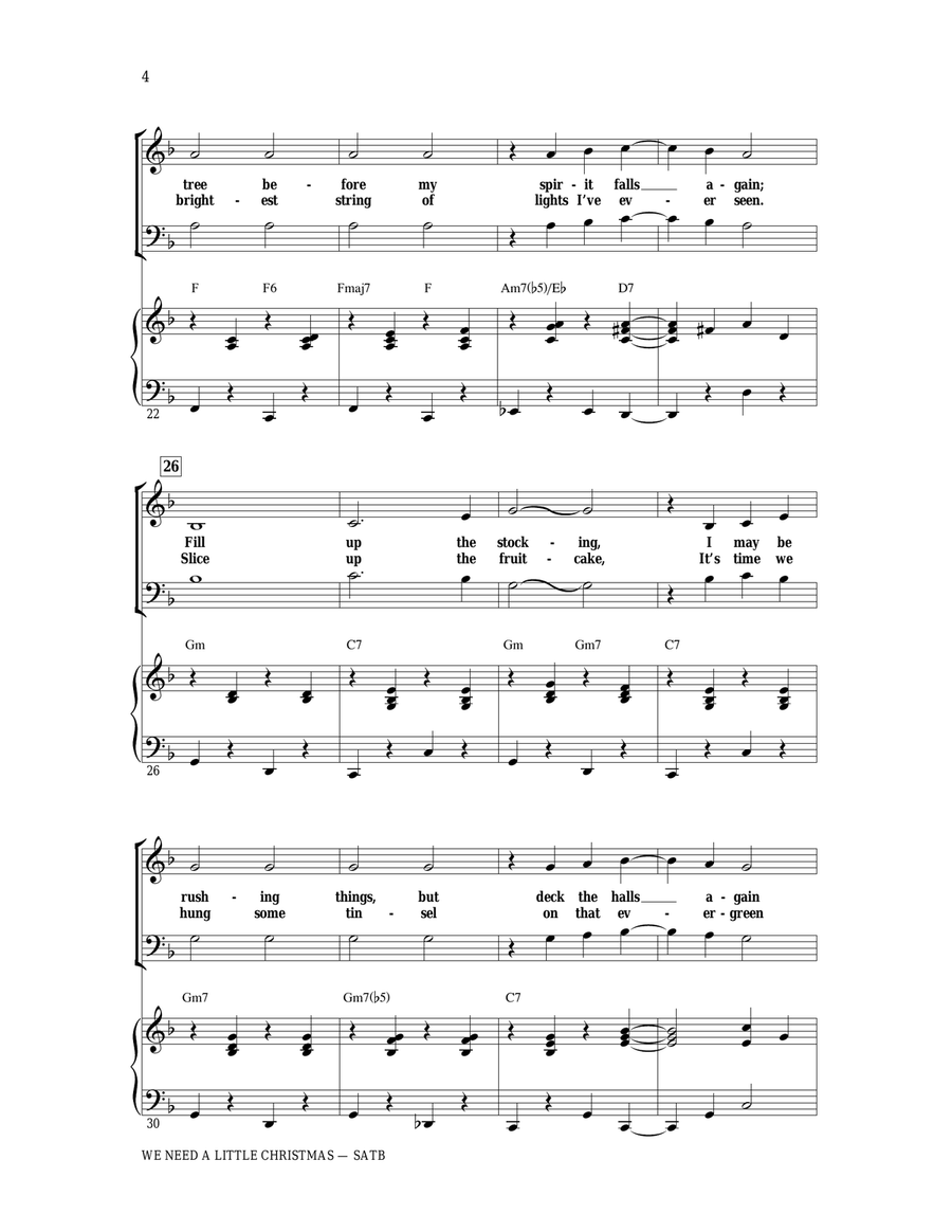 We Need A Little Christmas (from Mame) (arr. Mac Huff) 4-Part scores gallery preview page 3