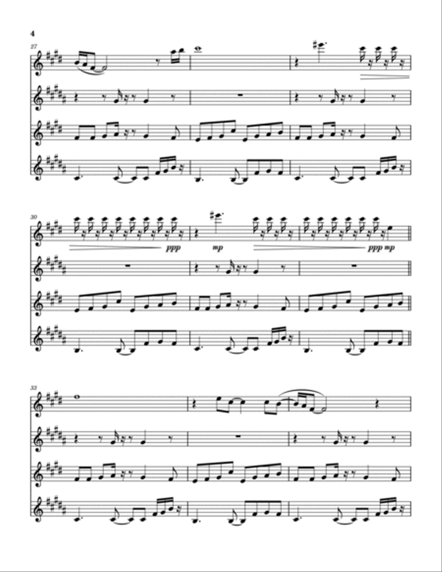 Planet Caravan Saxophone Quartet scores gallery preview page 5