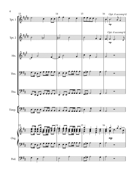 Cum Sancto Spiritu (from "Gloria) for Brass Quintet, opt. accomp. image number null
