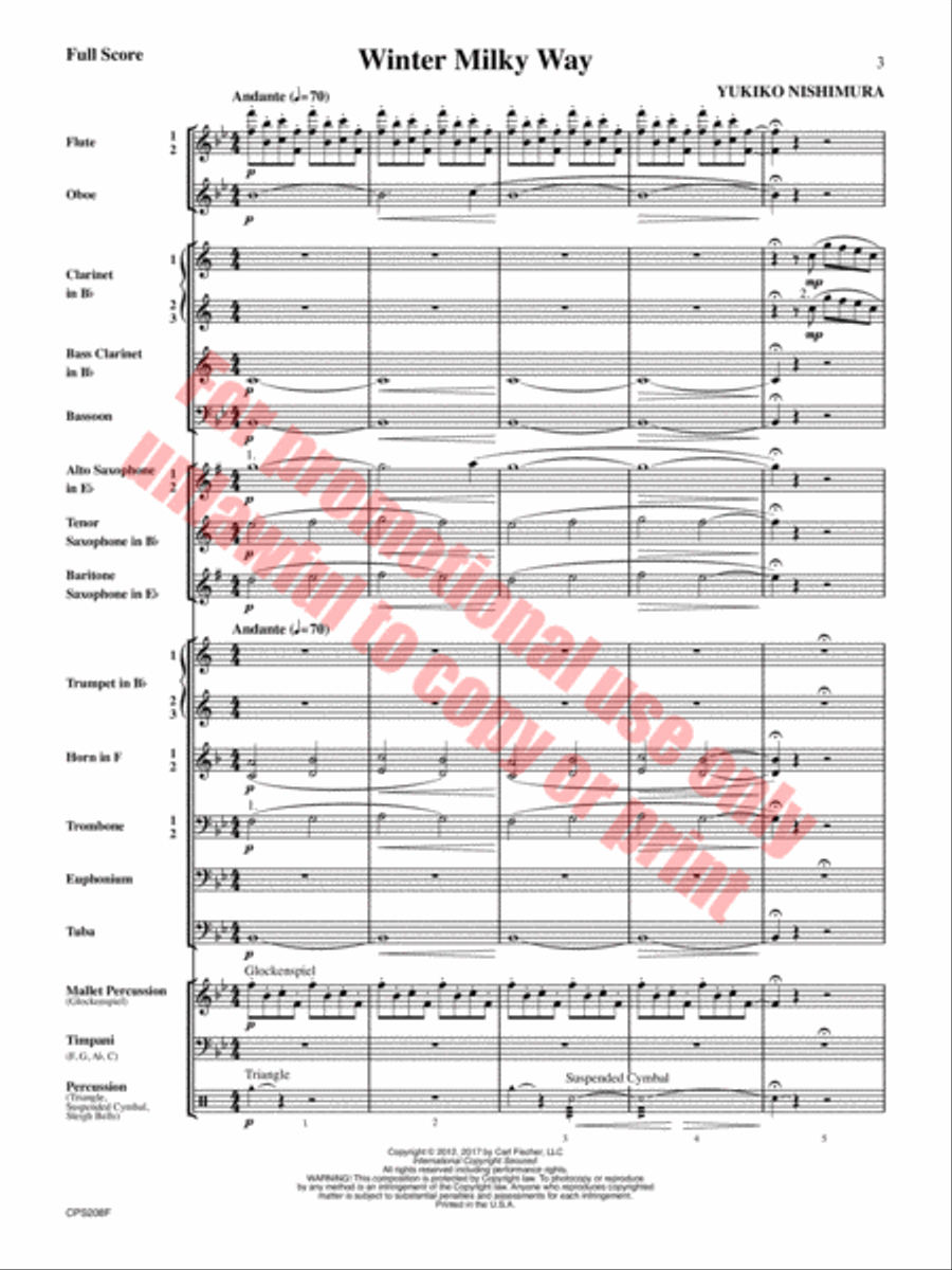 Winter Milky Way Winter Milky Way Concert Band scores gallery preview page 4