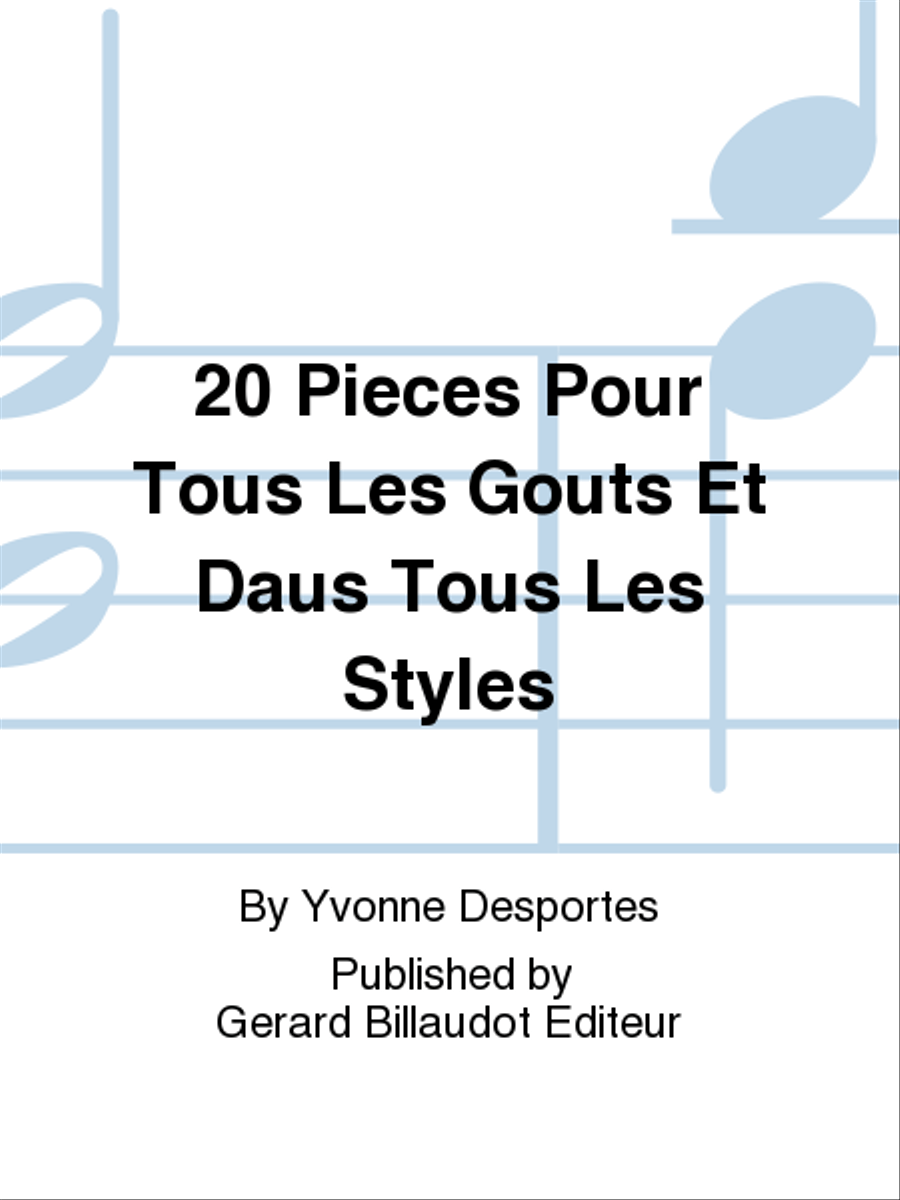 20 Pieces Pour Tous Les Gouts Et Daus Tous Les Styles by Yvonne Desportes Trombone Trio - Sheet Music