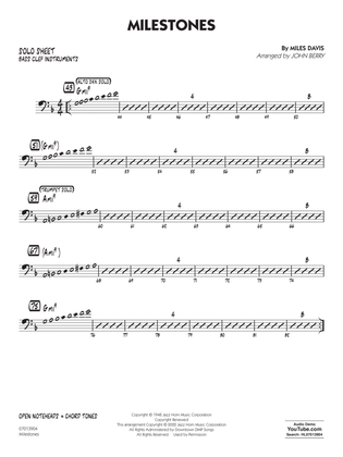 Book cover for Milestones (arr. John Berry) - Bass Clef Solo Sheet