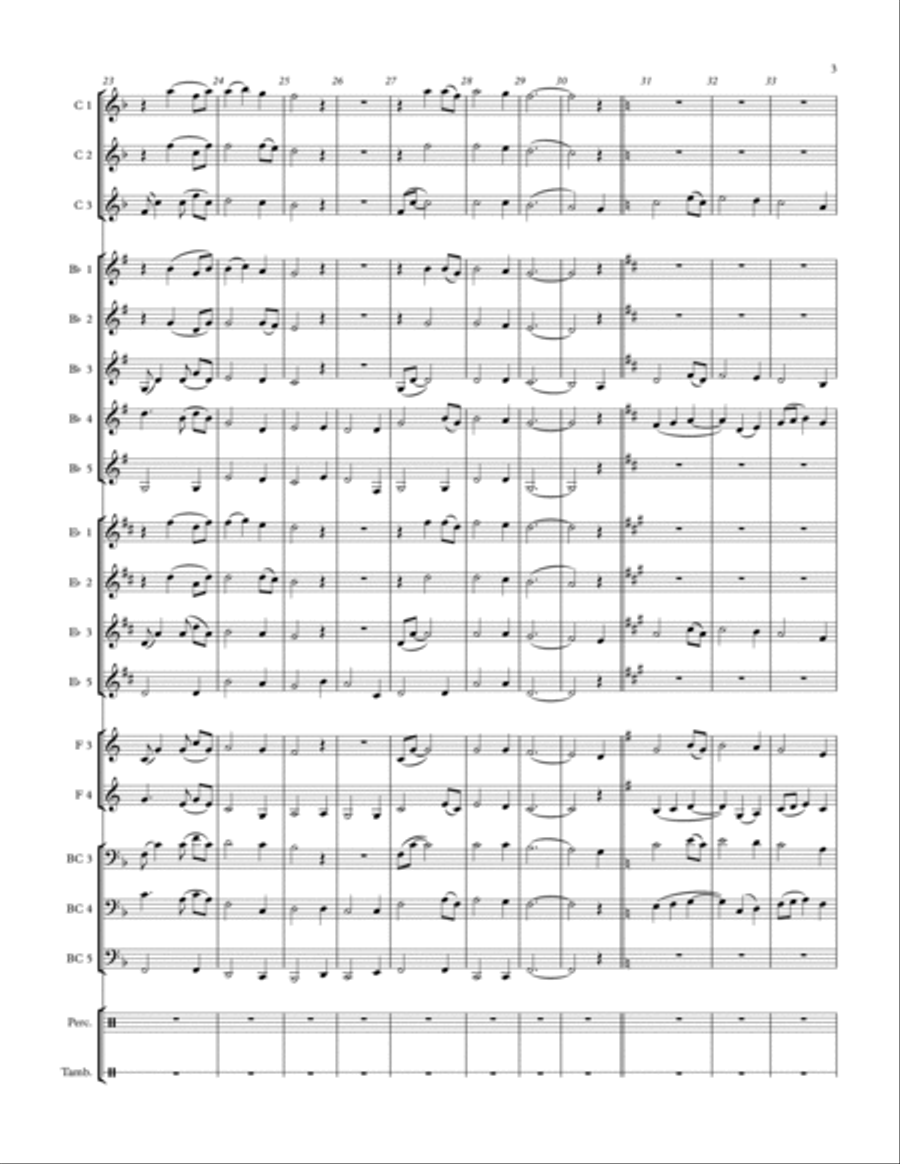 Amazing Grace - for Adaptable Quintet Brass Ensemble scores gallery preview page 3