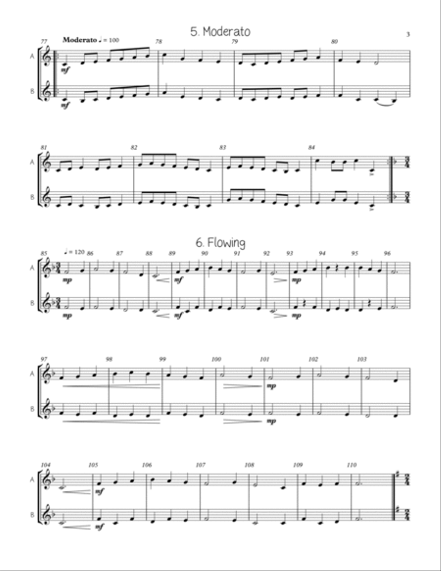 Adaptable Duets for the Young Band Musician Volume One - Bb Transposition Concert Band scores gallery preview page 3