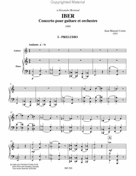 IBER - Concerto (2 cahiers, réd.)