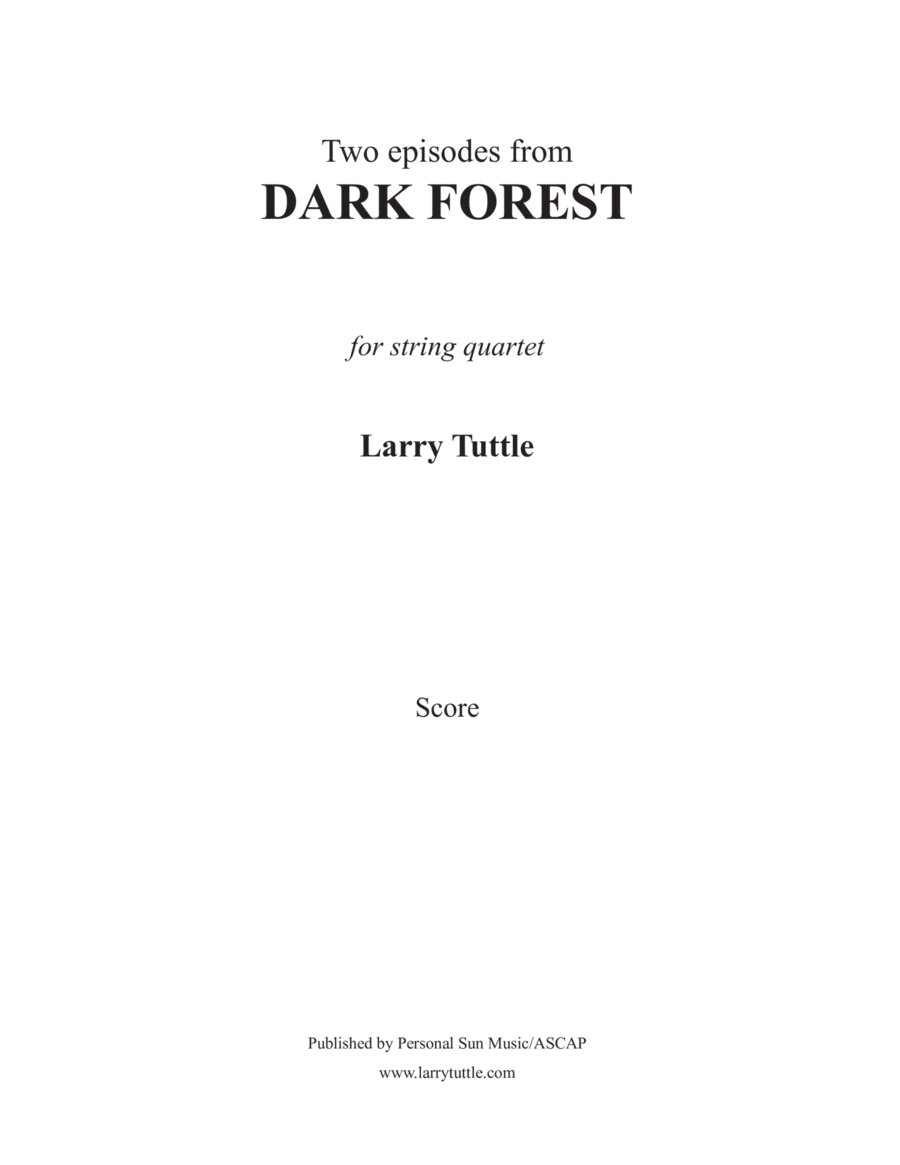 Two Episodes from Dark Forest String Quartet scores gallery preview page 1