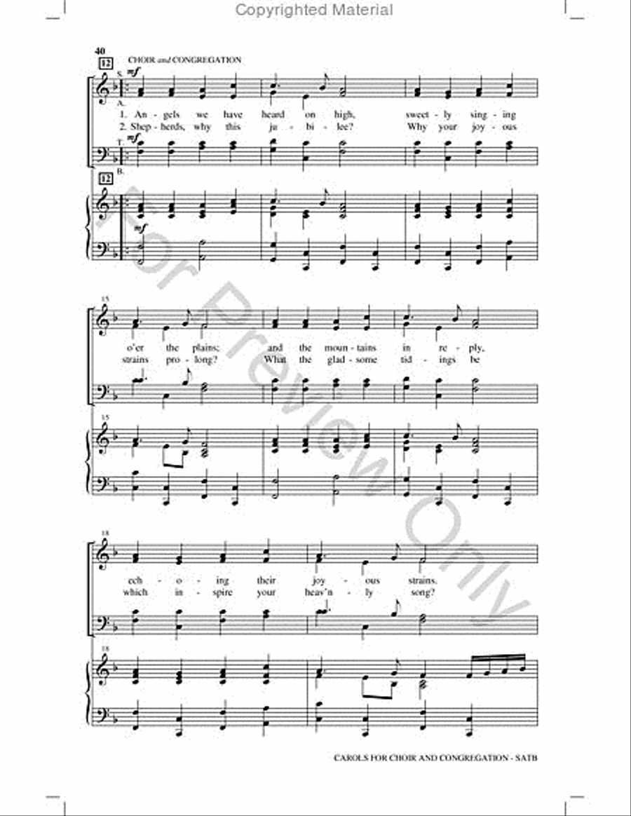 Carols for Choir and Congregation Choir scores gallery preview page 39