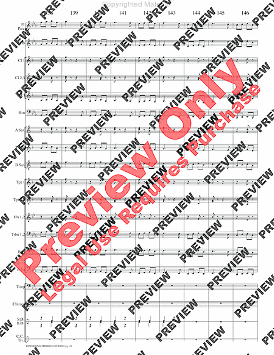 Ding Dong Merrily on High Concert Band scores gallery preview page 19