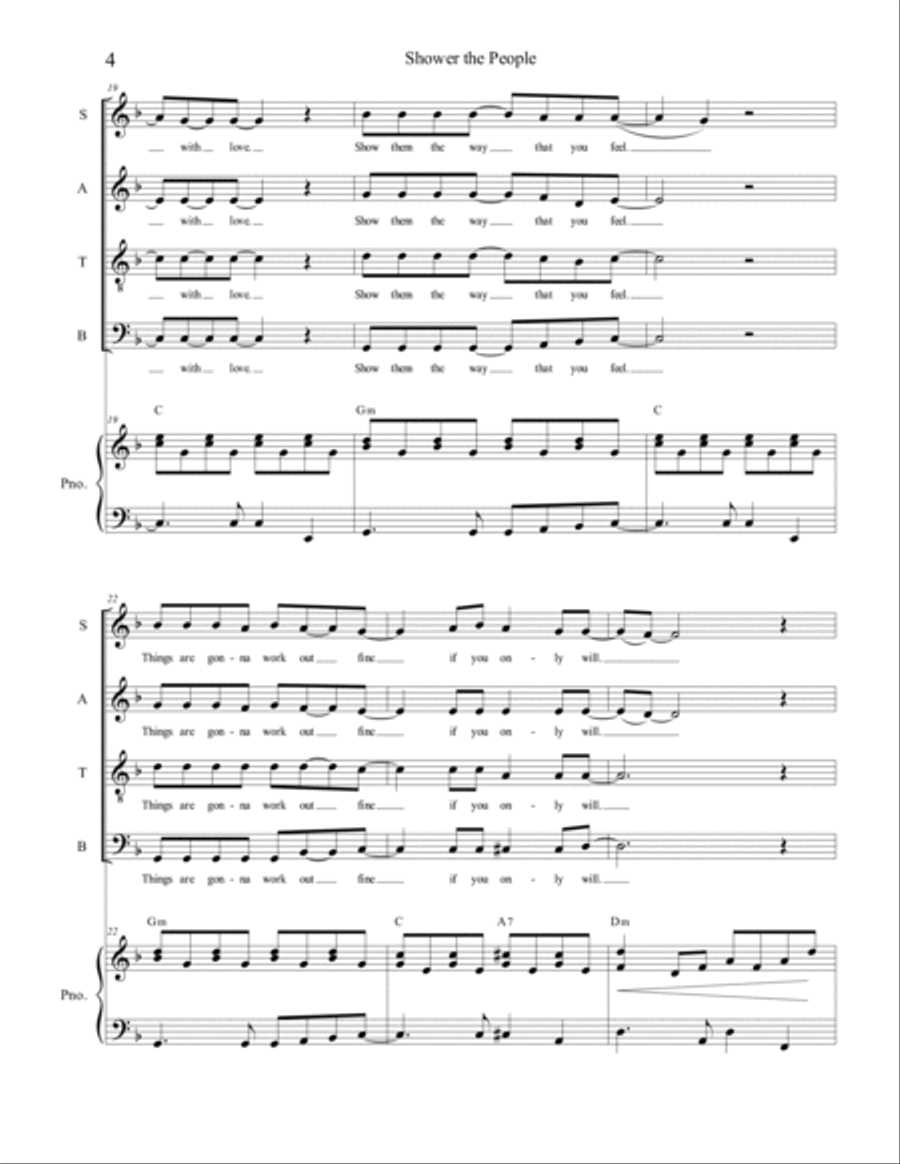 Shower The People 4-Part scores gallery preview page 6
