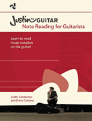Book cover for Justin Guitar – Note Reading for Guitarists