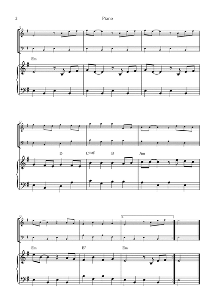 Bella Ciao with chords for Flute, Bassoon and Piano image number null