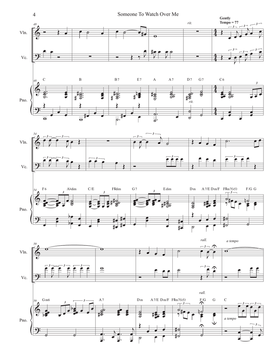 Someone To Watch Over Me Someone To Watch Over Me Piano Trio scores gallery preview page 4