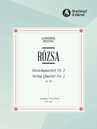 Book cover for String Quartet No. 2 Op. 38