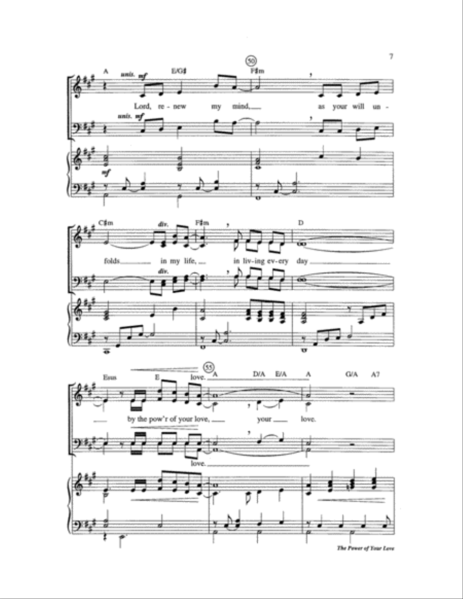 The Power of Your Love Choir scores gallery preview page 7