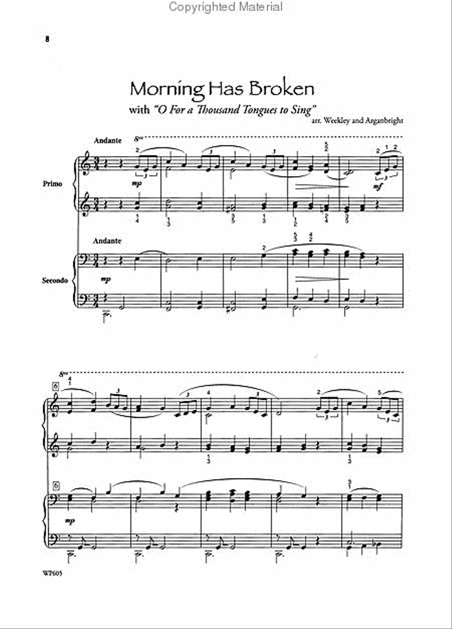 Two-by-Two: Sacred Duets for One Piano, Four Hands Piano Method scores gallery preview page 3