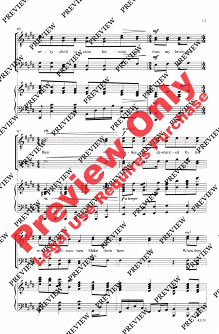 Make Them Hear You Men's Choir scores gallery preview page 11