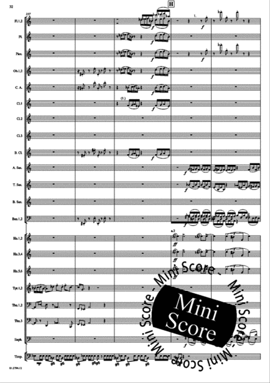 Concerto for Percussion and Band Concert Band scores gallery preview page 36