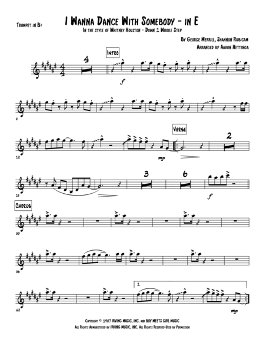 I Wanna Dance With Somebody Small Ensemble scores gallery preview page 3