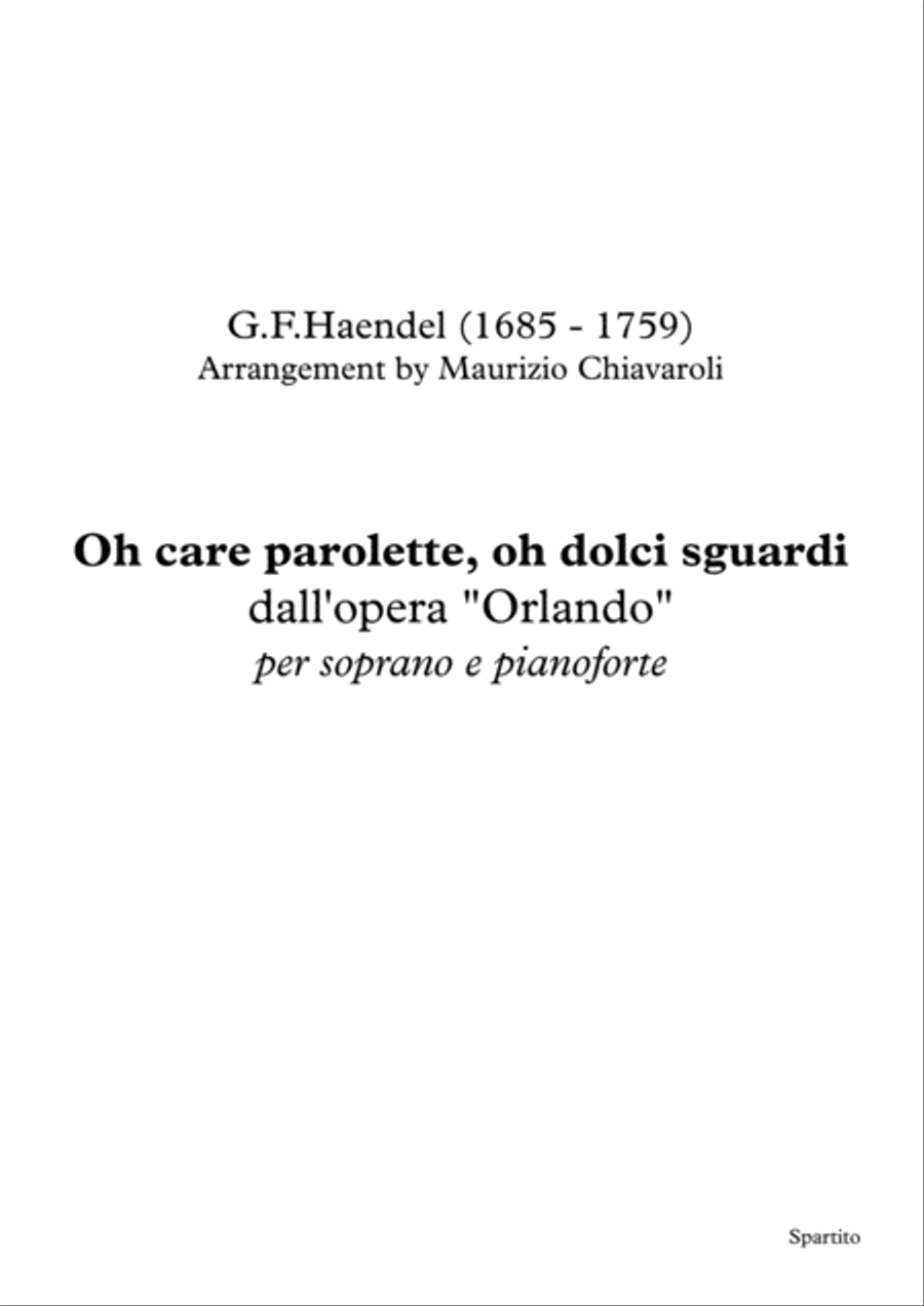 Oh care parolette, oh dolci sguardi Voice scores gallery preview page 1