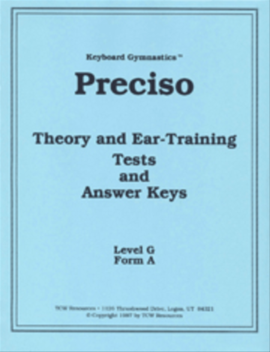Keyboard Gymnastics Theory & Ear-Training Test Preciso Piano Method scores gallery preview page 1