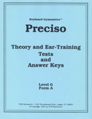 Book cover for Keyboard Gymnastics Theory & Ear-Training Test Preciso