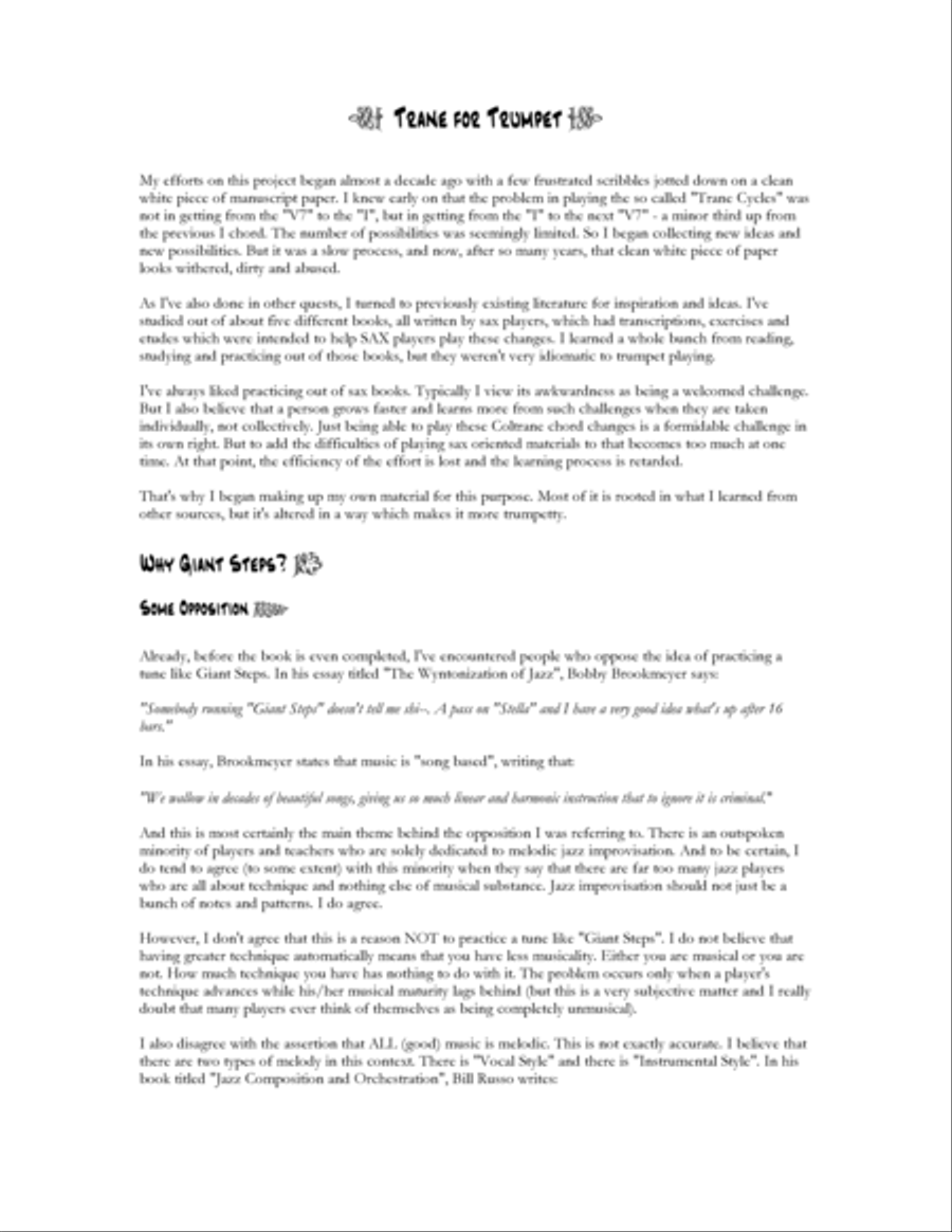 Trane for Trumpet by Eddie Lewis Trumpet Solo scores gallery preview page 6