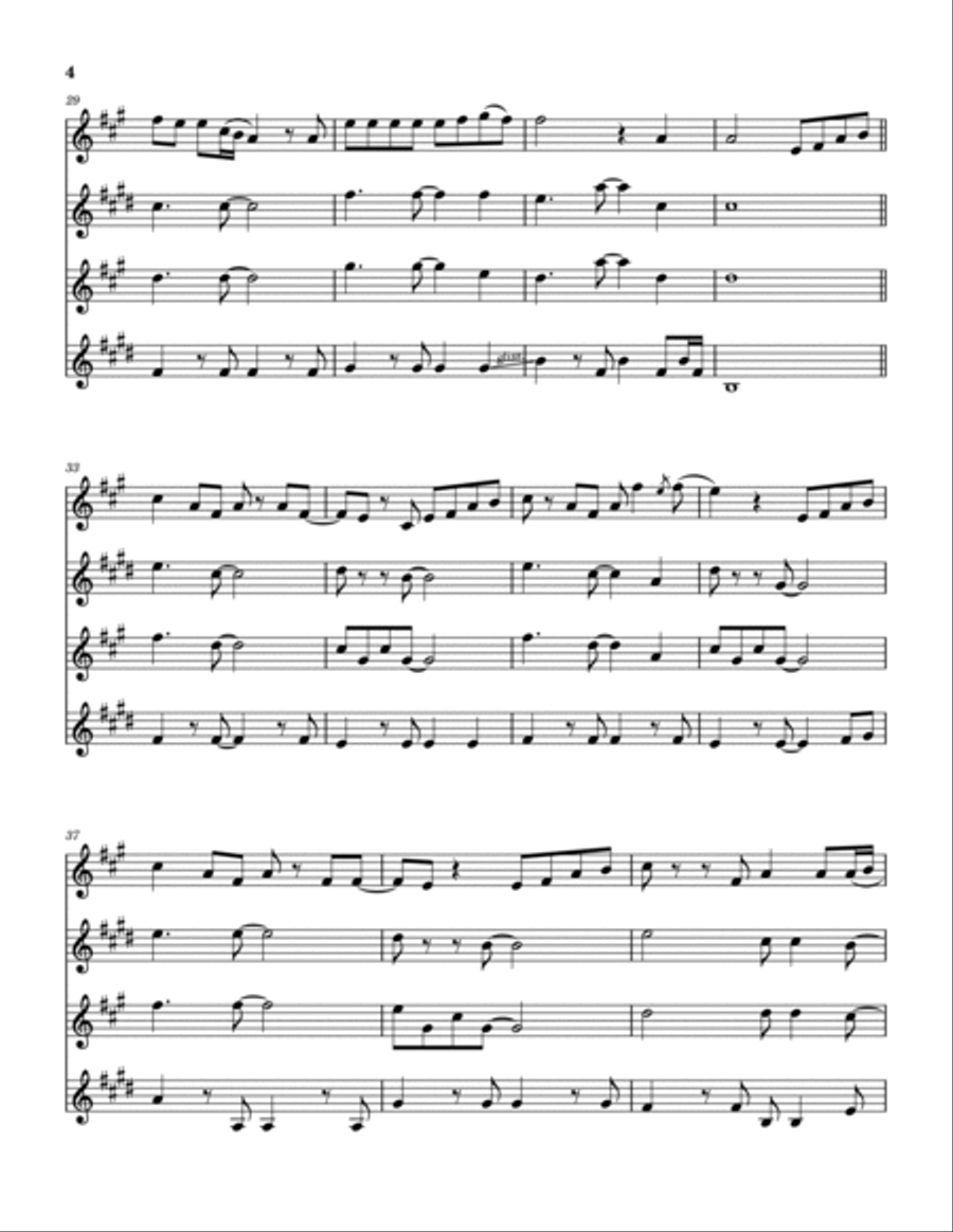 One You Love Saxophone Quartet scores gallery preview page 5
