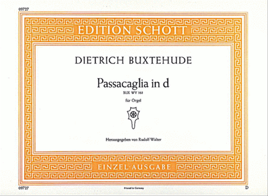 Passacaglia in d, BUX WV 161 Organ scores gallery preview page 1