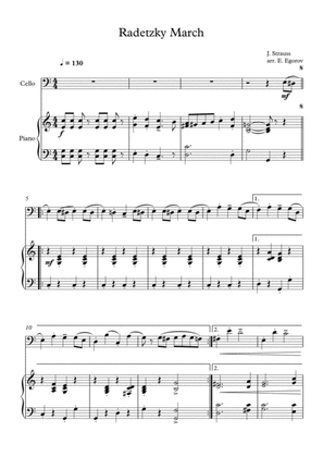 Radetzky March, Johann Strauss Sr., For Cello & Piano