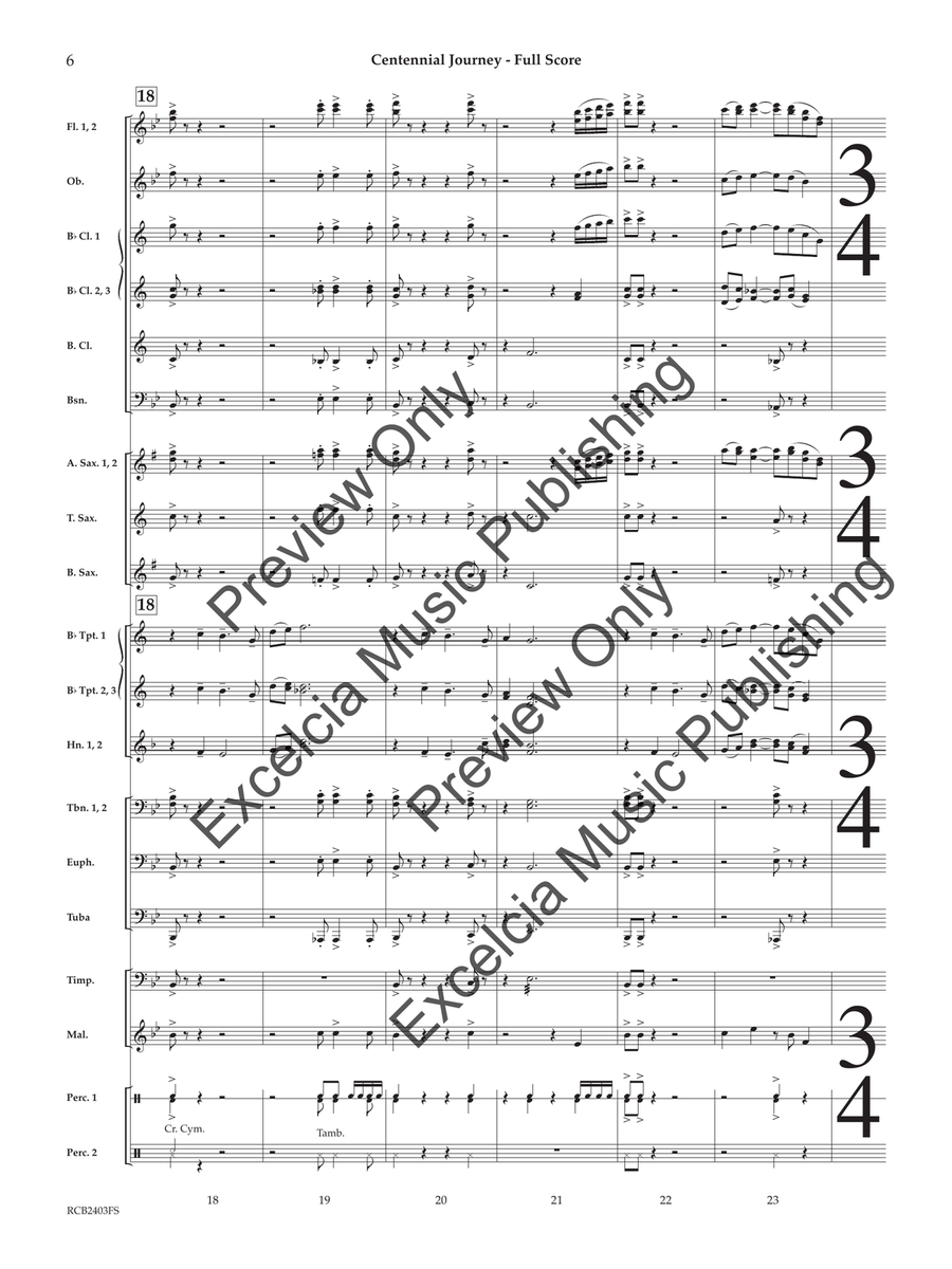 Centennial Journey Centennial Journey Concert Band scores gallery preview page 7