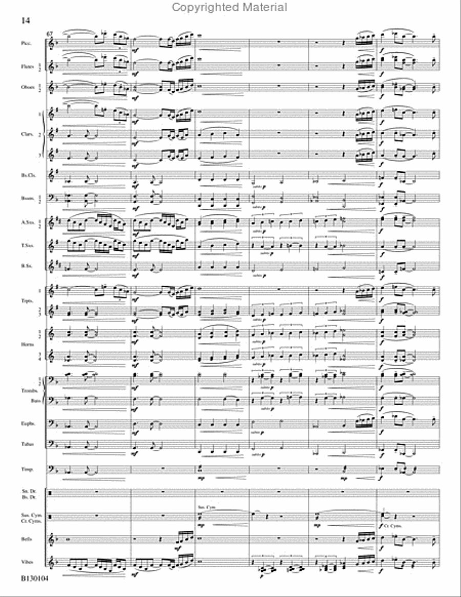 La Fiesta de San Antonio Concert Band scores gallery preview page 15