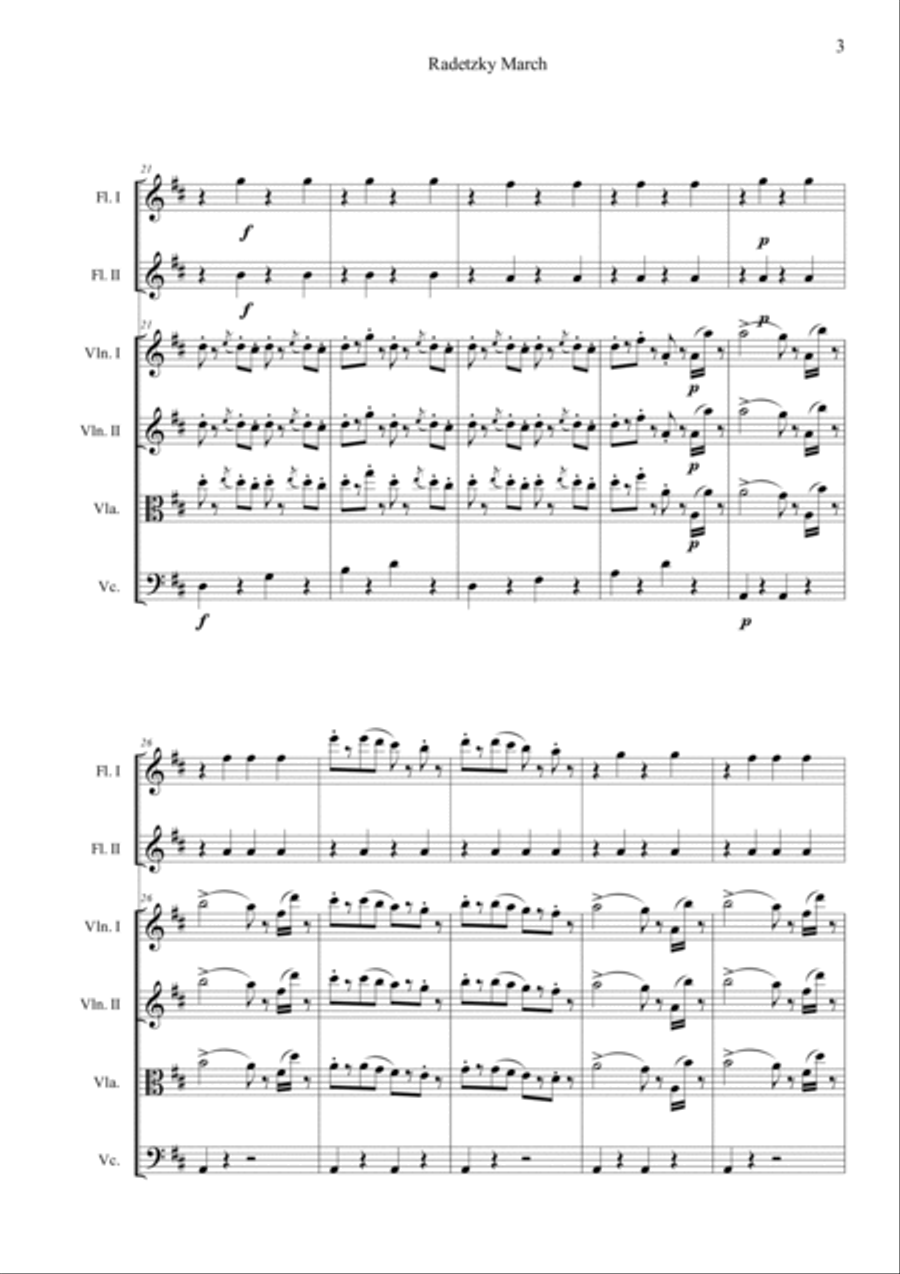Radetzky Marsch Radetzky Marsch Orchestra scores gallery preview page 3
