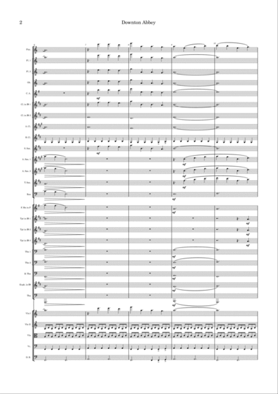 Downton Abbey (theme) Full Orchestra scores gallery preview page 2