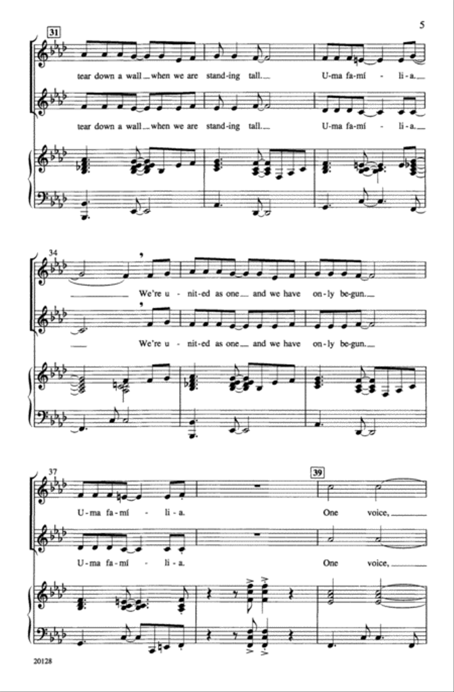 Uma Familia Choir scores gallery preview page 4